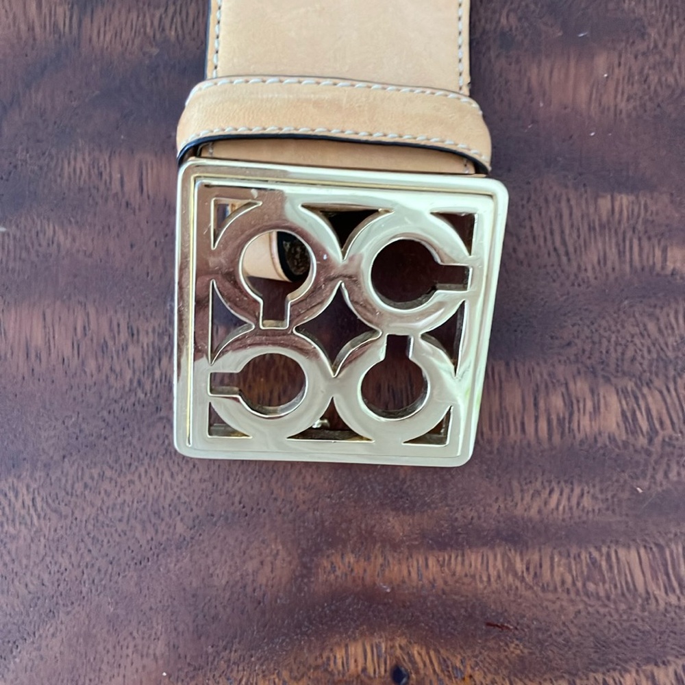 Coach blond leather belt